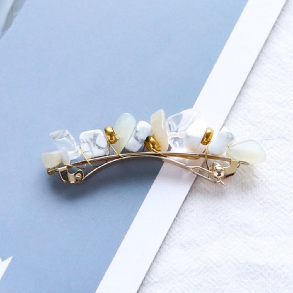 Anthropologie Pebbles Barrette in Ivory
